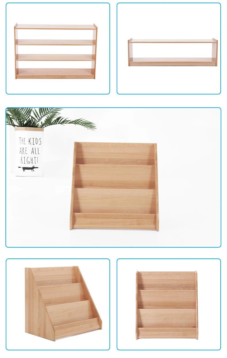 Montessori Kids Beachwood Shelf, Cabinet, Table, Rug Stand, Cupboard for Kindergarten and Childcare Center