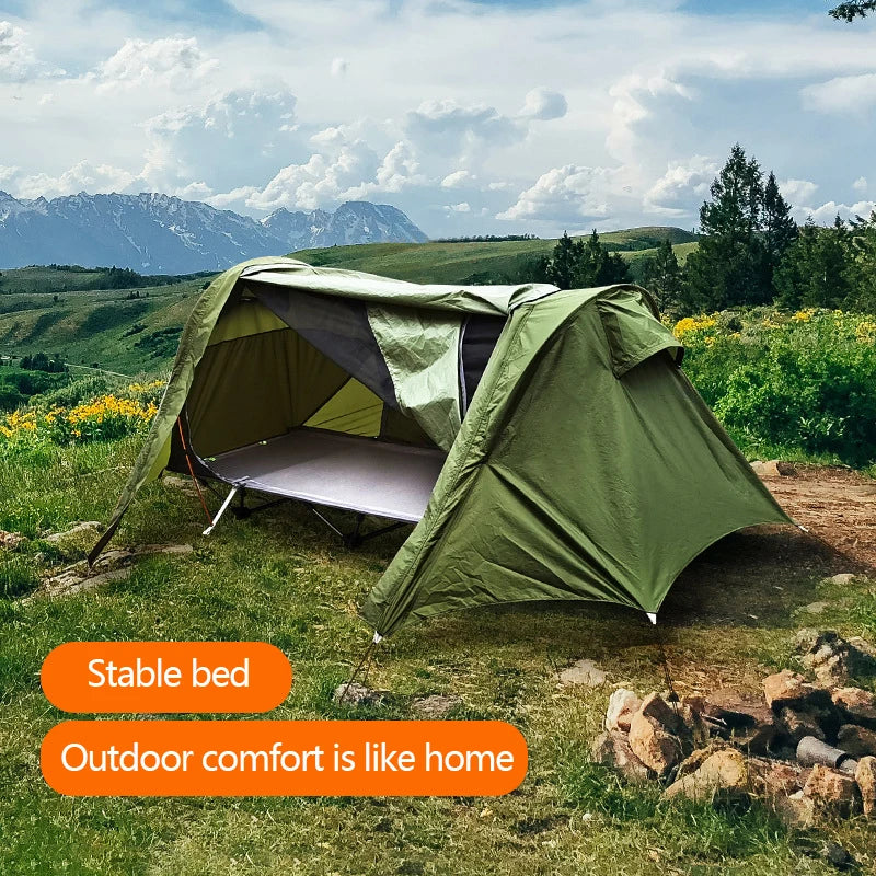 Multifunctional Lightweight Off-the-Ground Camping Tent with Bed for Fishing and Outdoor Adventures