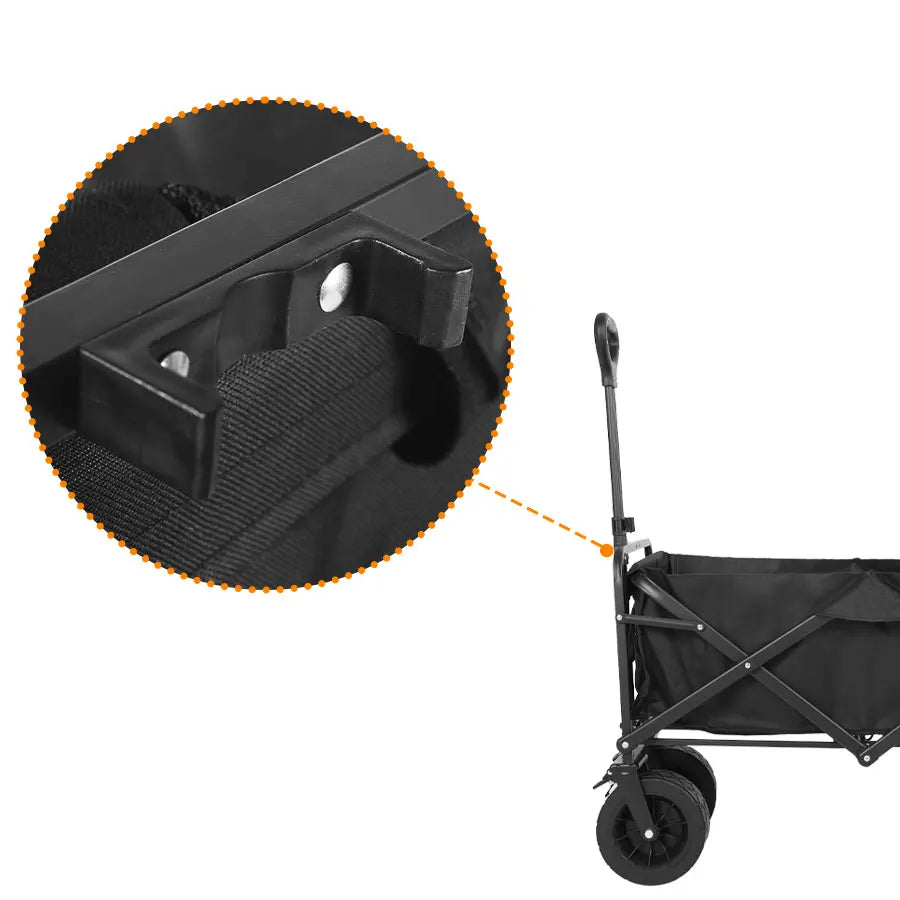 Heavy Duty Collapsible Outdoor Folding Wagon Cart for Garden, Beach, and Camping - Large Capacity Utility Trolley