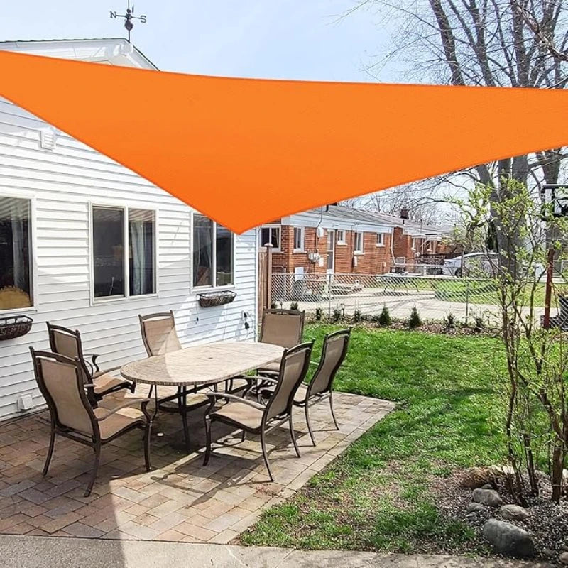3x3x3M Folding Waterproof Triangle Sun Shade Sail Canopy for Outdoor Activities, Backyard Awning, Camping Tents, and Shade Cloth