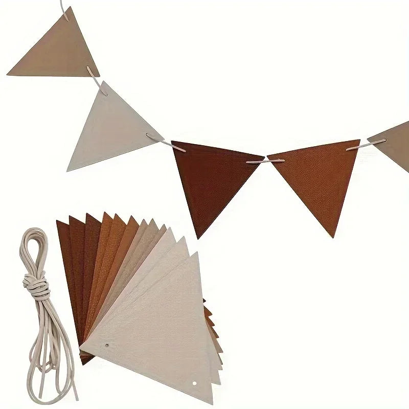 Outdoor Camping Tent Flags Set - Festive Birthday Decoration Triangle Flags