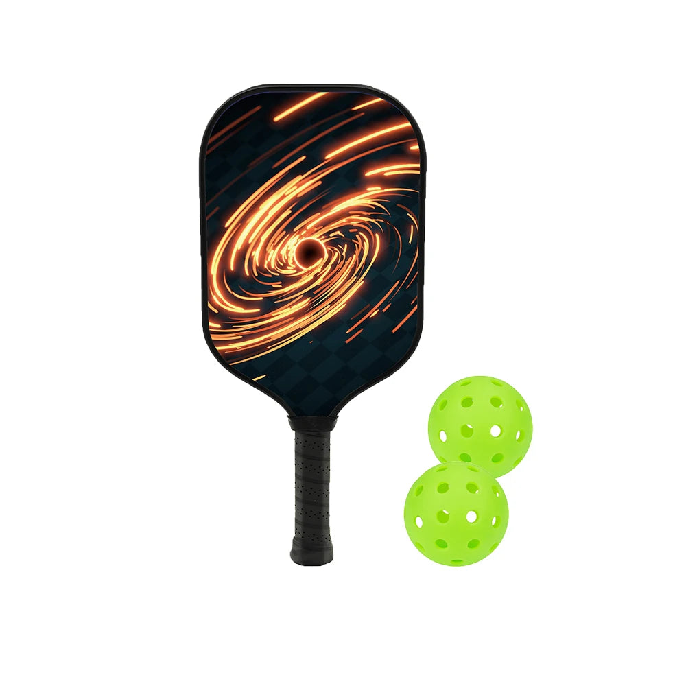 Pickleball Paddles Set with Fiberglass Surface for Non-Slip Grip, Durable Lightweight Design for Enhanced Traction and Stability