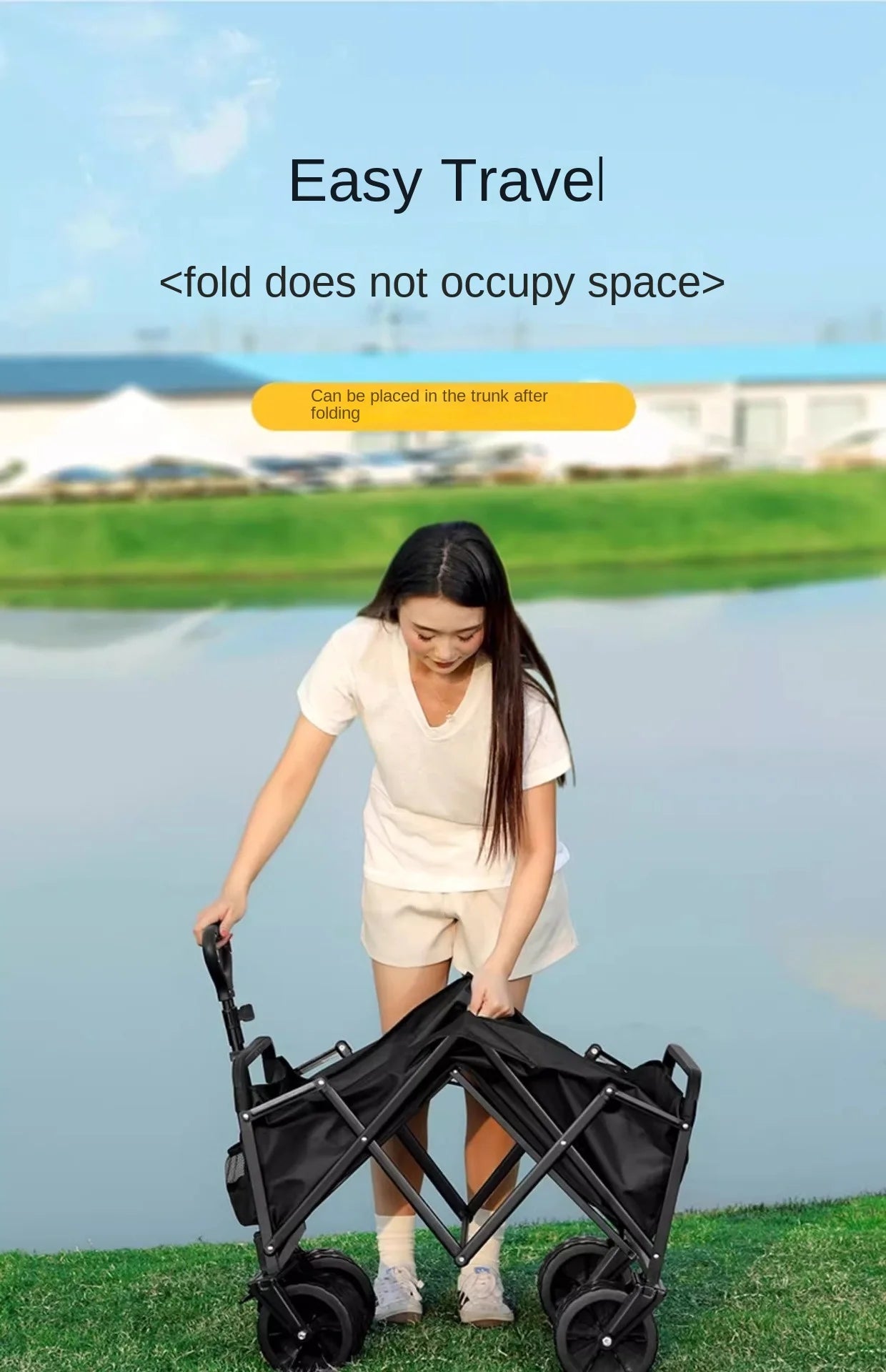 K-star Outdoor Camping Cart for Kids - Foldable Off-Road Wheel Cart for 2024, Ideal for Small Adventures