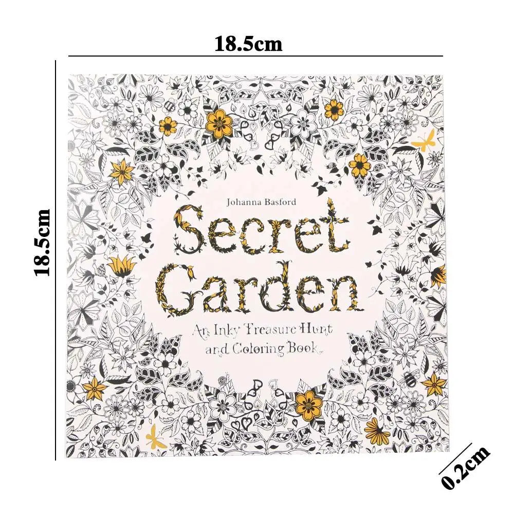 24 Pages Office School Kill Time English Edition Mixed Colouring Book Painting Graffiti Hand Painted Drawing Activities
