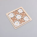 XO Three-in-a-Row Tic-Tac-Toe Wooden Game Set – Casual Battle Puzzle Board Game for Kids
