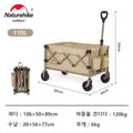 Naturehike Folding Cart Outdoor Camping Trolley 110L Large Capacity for Family Travel, Gardening, Beach Trips, and Shopping