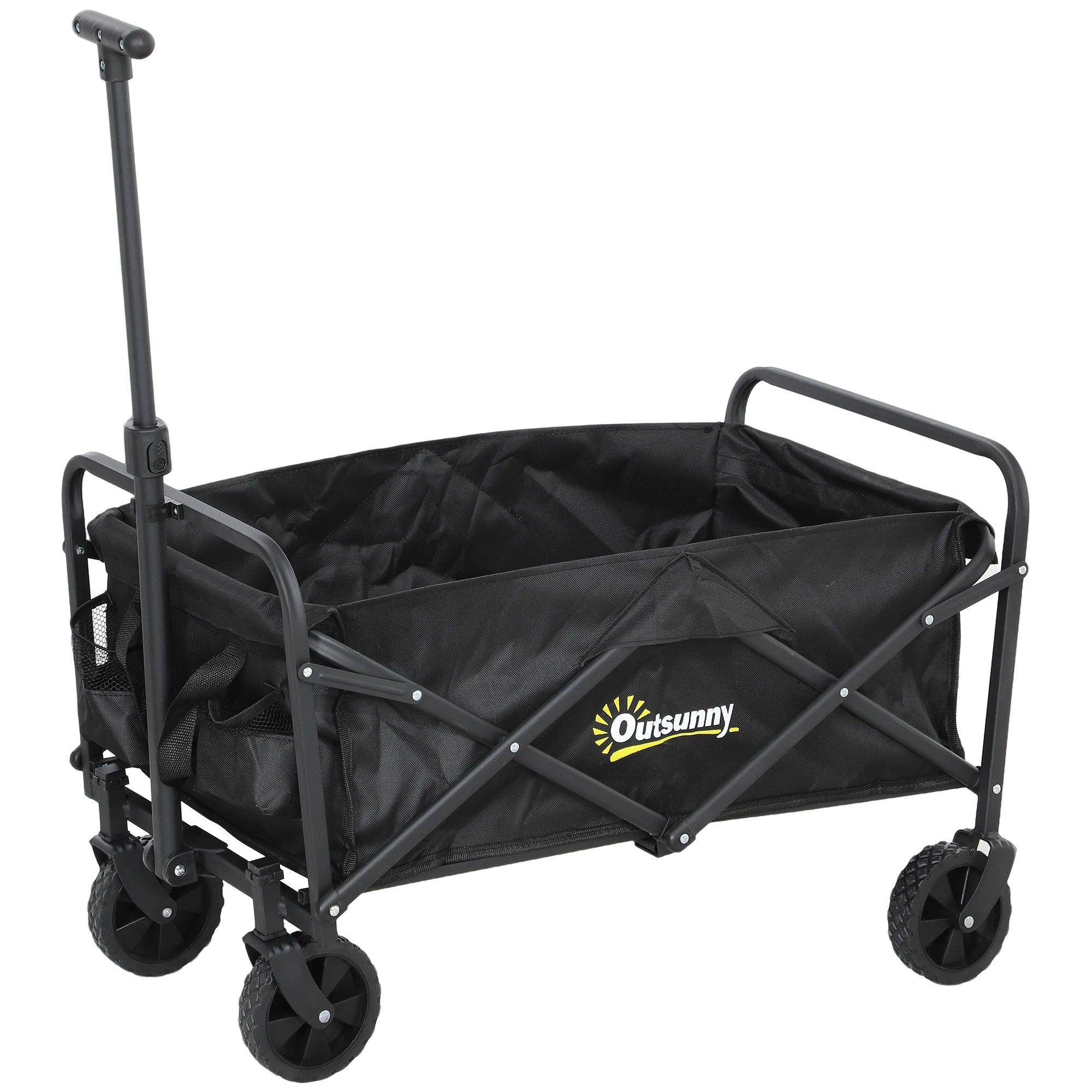 Beach Cart with Wheels and Adjustable Telescopic Handle - 120 kg Load Capacity