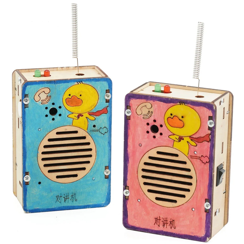 DIY Wireless Walkie Talkie Model Kit - STEM Educational Tool for Kids, Science Project Gift