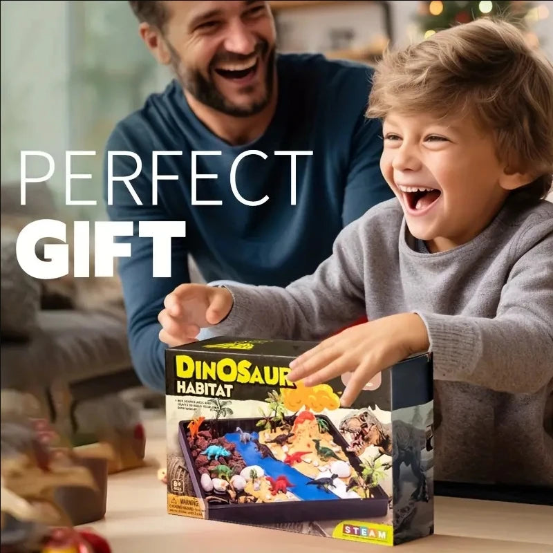 Dinosaur Habitat Experiment Set - Unlock Creativity with Dinosaur Models for Hands-on Skills Development - Engaging Jurassic Dinosaur Toys Set