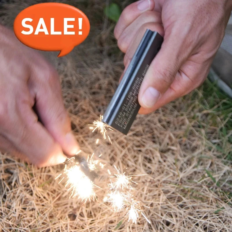 HOT Waterproof Magnesium Stick Flint and Steel Fire Starter Kit for Camping Survival Essential Outdoor Tool