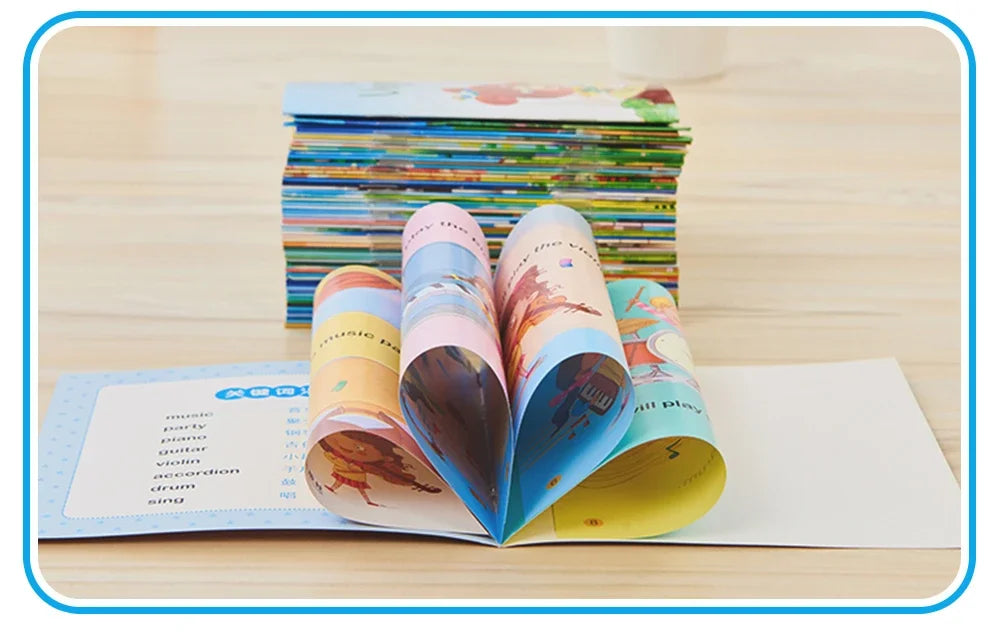 Kids 40 Pocket Books Set English Words Learning Book Bedtime Reading Enlightenment of Early Childhood Teaching Aids Montessori