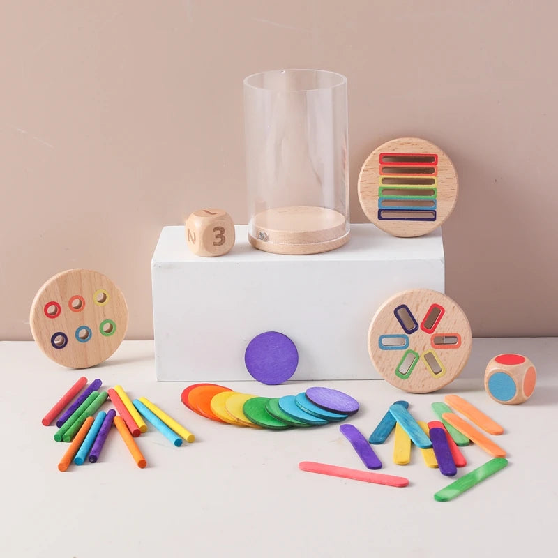 Montessori Silicone Educational Toys for Babies - Cognitive Color Matching Bucket and Sensor Game for Toddlers