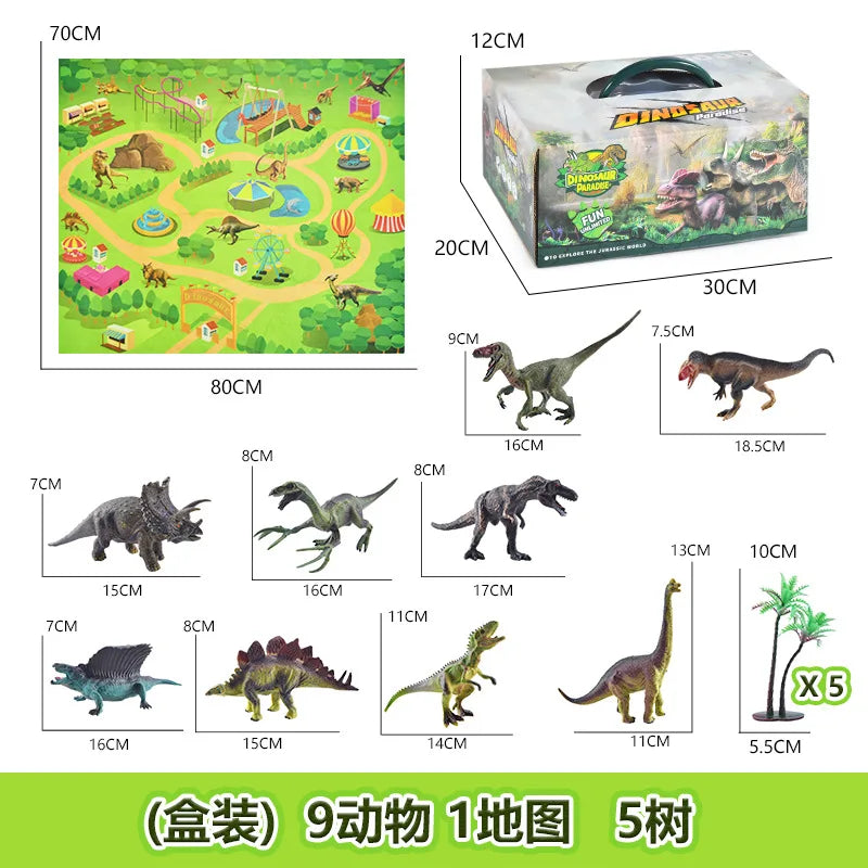 Simulated Dinosaur Educational Toy Set for Kids - Perfect Birthday and Christmas Gifts