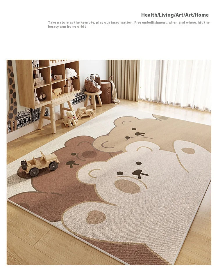 VIKAMA Children's Room Carpet Living Room Study Toy Reading Area Baby Crawling Mat Bedroom Anti-Slip Floor Mat Home Decoration