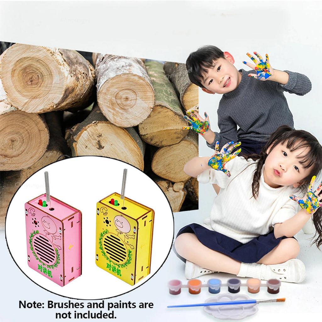 DIY Wireless Walkie Talkie Model Kit - STEM Educational Tool for Kids, Science Project Gift