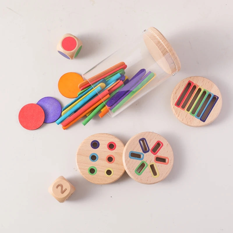 Montessori Silicone Educational Toys for Babies - Cognitive Color Matching Bucket and Sensor Game for Toddlers