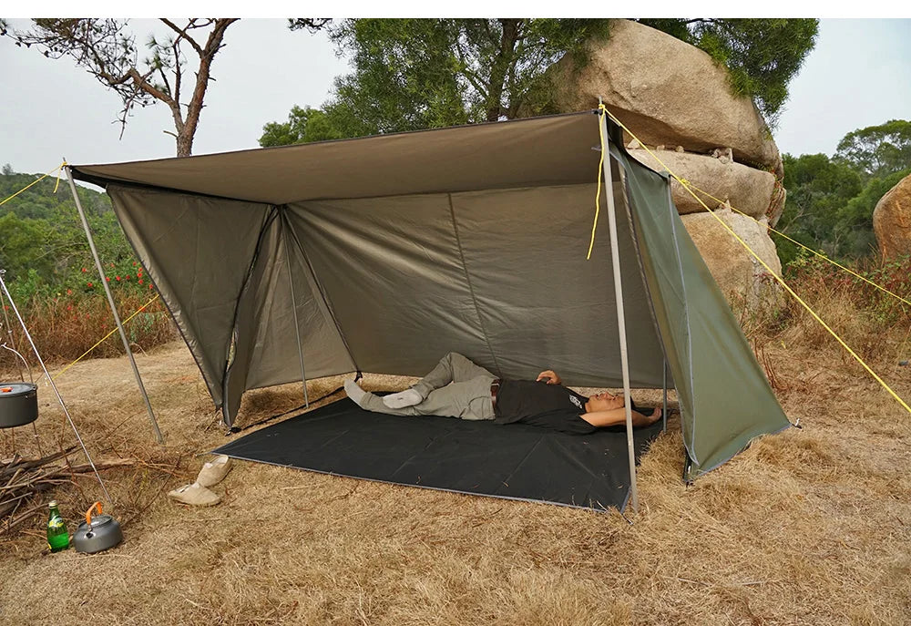 Bushcraft Tent for Camping - Baker Style Outdoor Shelter for 2 Persons, Multifunction Woodland Tent