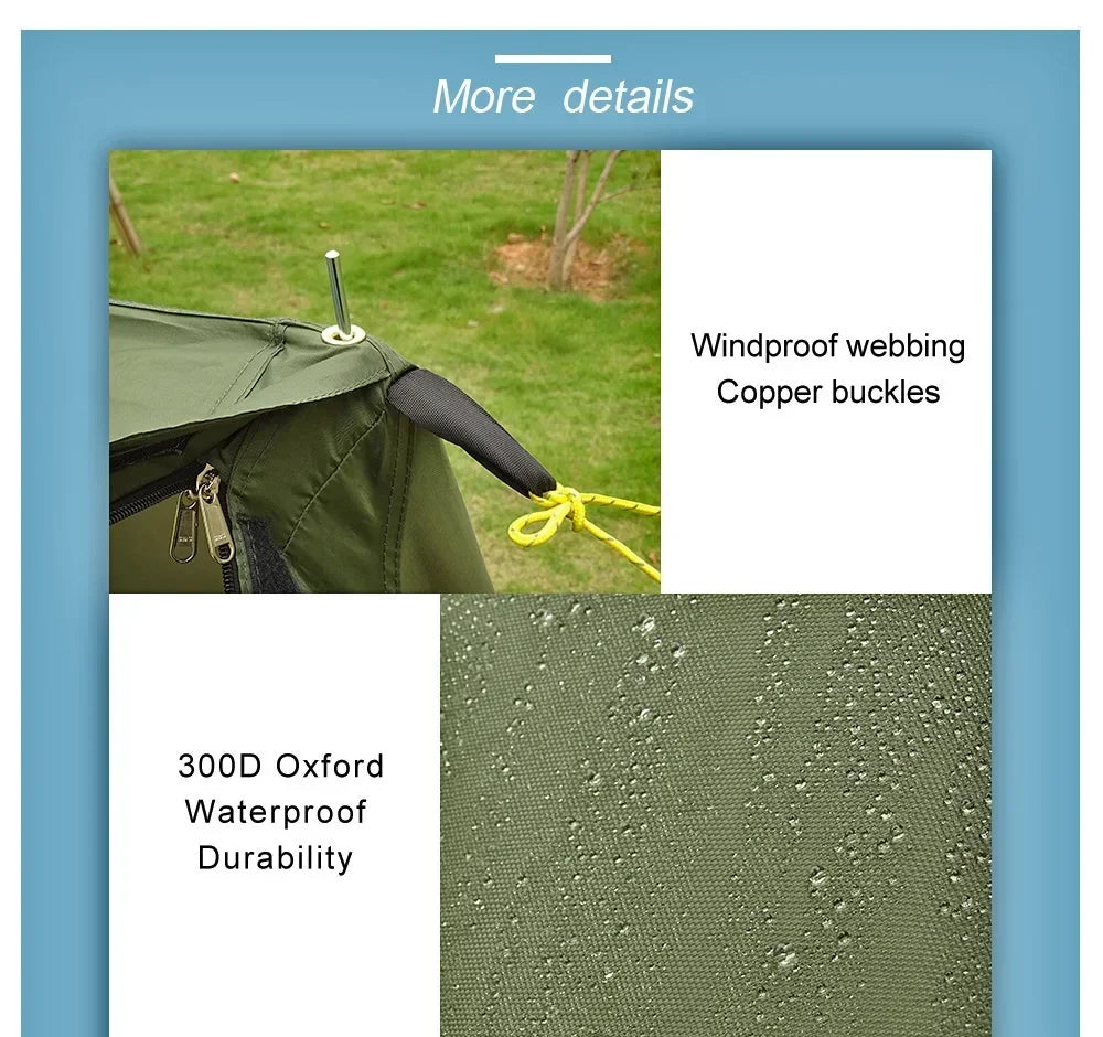 Bushcraft Baker Style Tent for Outdoor Camping - Multifunctional Woodland Shelter for 2 Persons