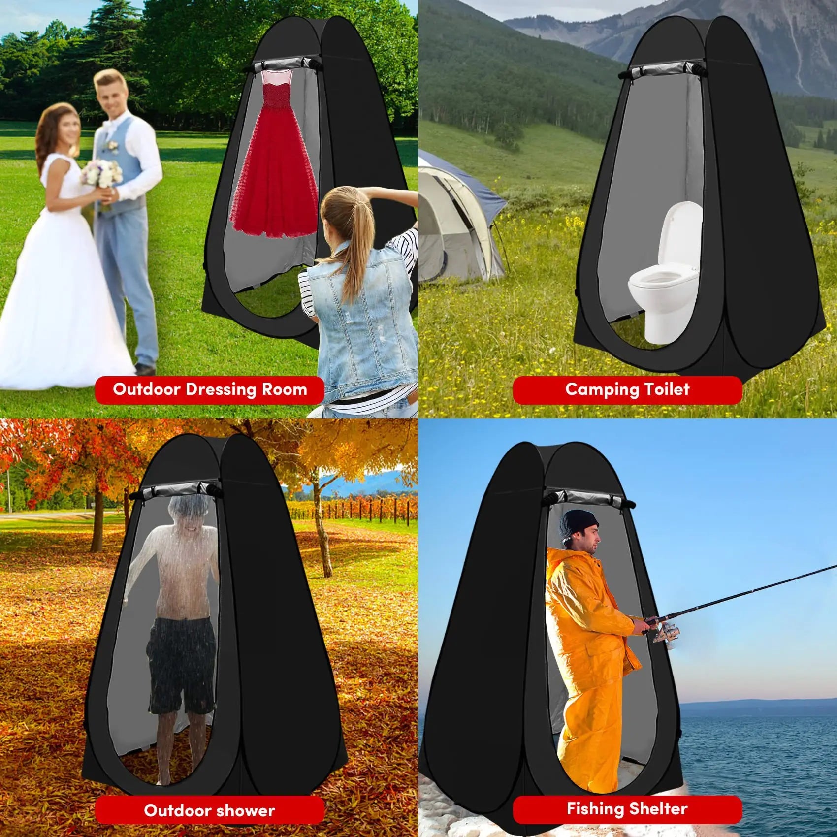 Outdoor Camping Tents for Bathing, Changing, and Mobile Toilets - Perfect for Beach and Camping Sheds