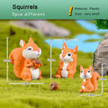 Forest Squirrel Miniature Figurine - Cartoon Animal Character for Fairy Garden, Home Ornament, Desk Decoration, DIY Accessory