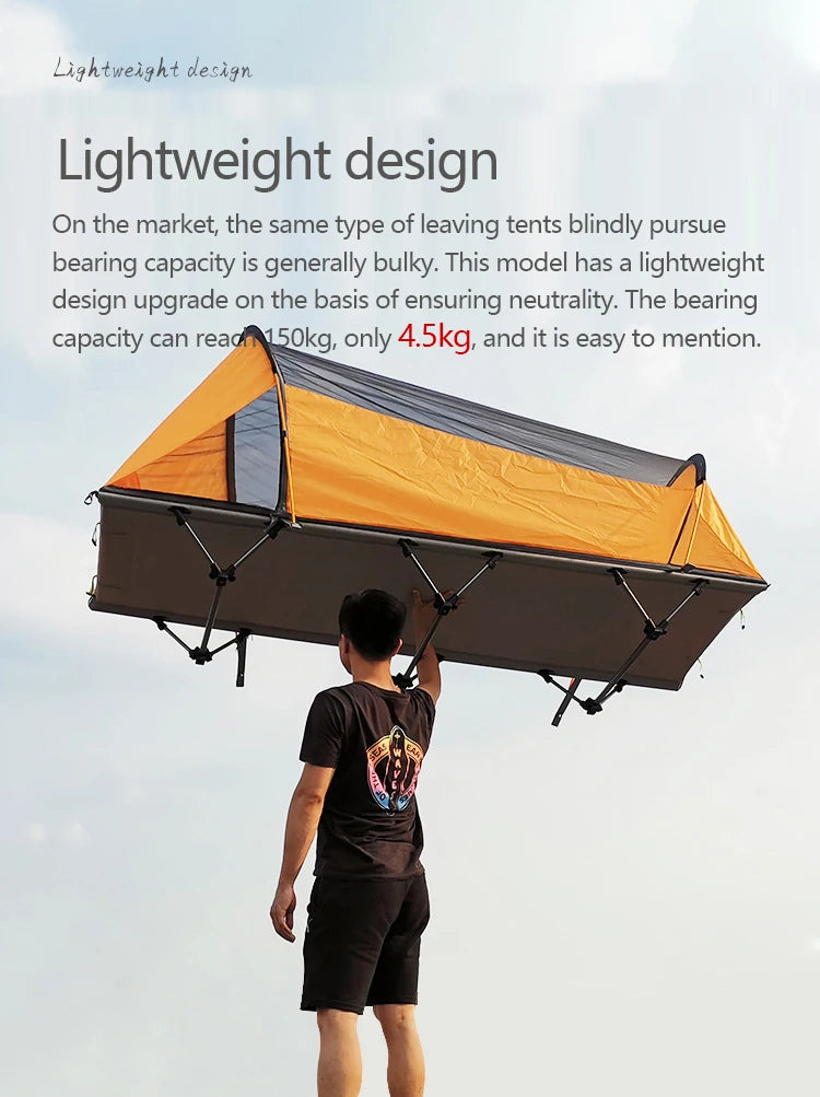 Multifunctional Lightweight Off-the-Ground Camping Tent with Bed for Fishing and Outdoor Adventures