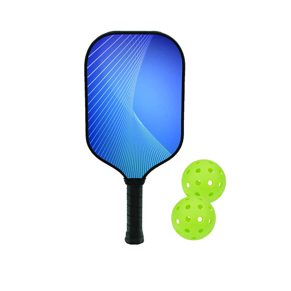 Pickleball Paddles Set with Fiberglass Surface for Non-Slip Grip, Durable Lightweight Design for Enhanced Traction and Stability