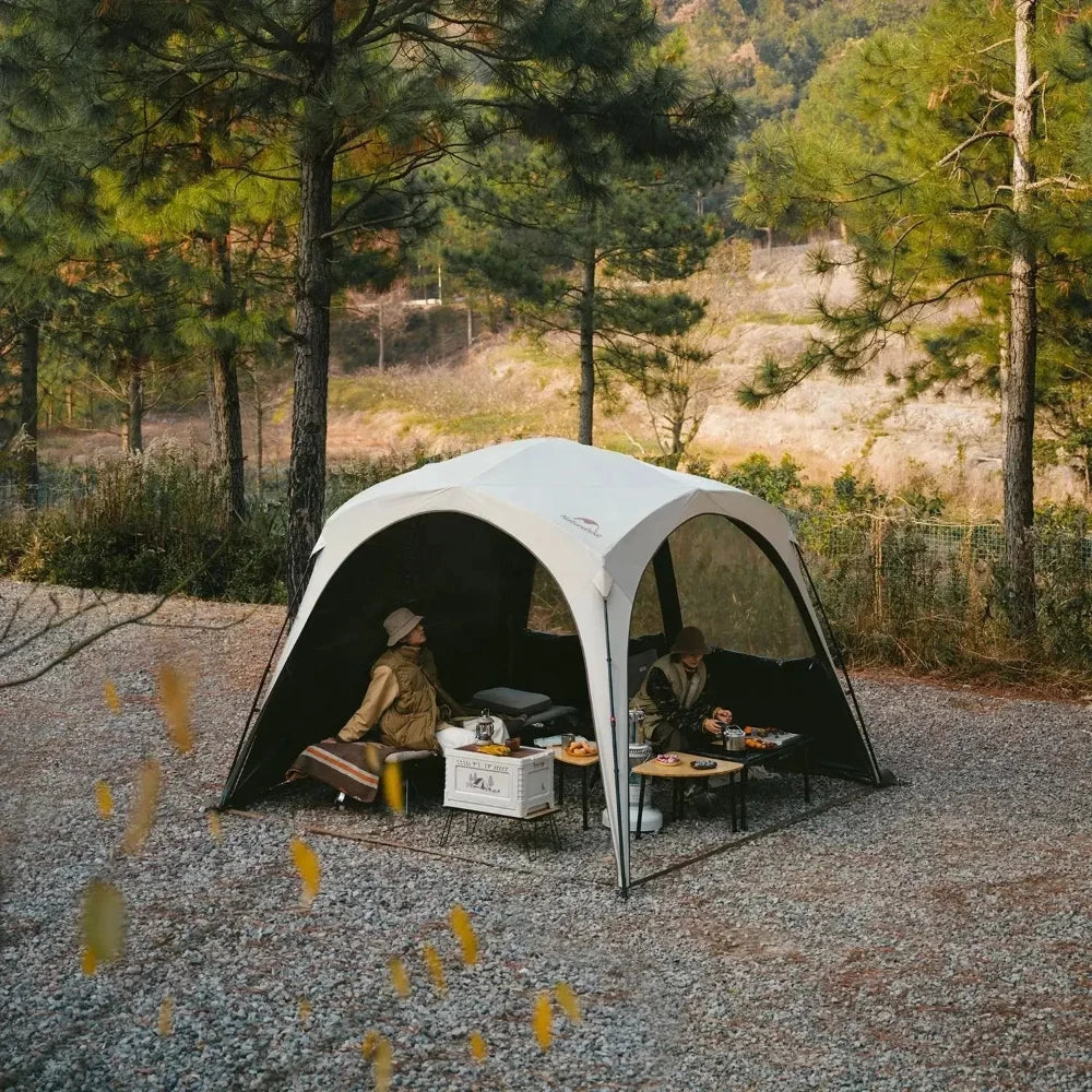 Ultralight Portable Camping Tent 150D Oxford Cloth with Silver Coating, UPF50+ Anti-UV Outdoor Tent for Beach & Fishing