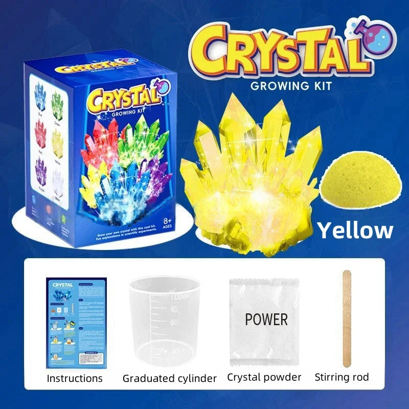 Crystal Growing Science Kit - Educational STEM Toy with a Variety of Colors for Boys and Girls
