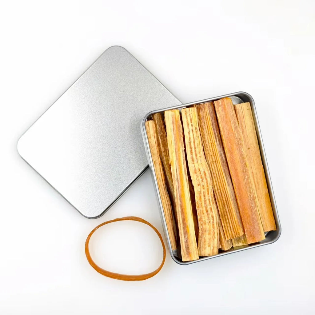 Outdoor Camping Fire Starter Kit - Pine Mingzi Flint and Steel Survival Tool with Portable Iron Box