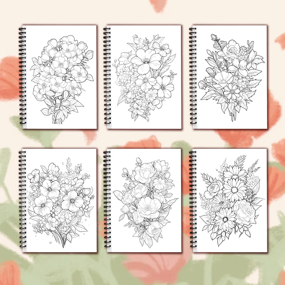 Women's Spiral Colouring Book - 30 Sheets, 11.3x8.3 inch, Stress Relief, Perfect Birthday and Holiday Gift