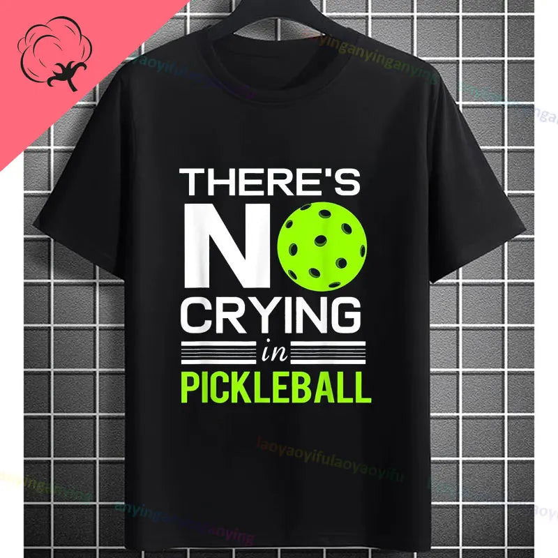 Pickleball Graphic T-Shirt – It Was in Funny Design Casual 100% Cotton Short Sleeve Tee for Sporty Style and Gift