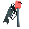 Outdoor Survival Flint Fire Starter with Wooden Handle - Multi-Tool Magnesium Rod and Waterproof Luminous Camping Fire Stick