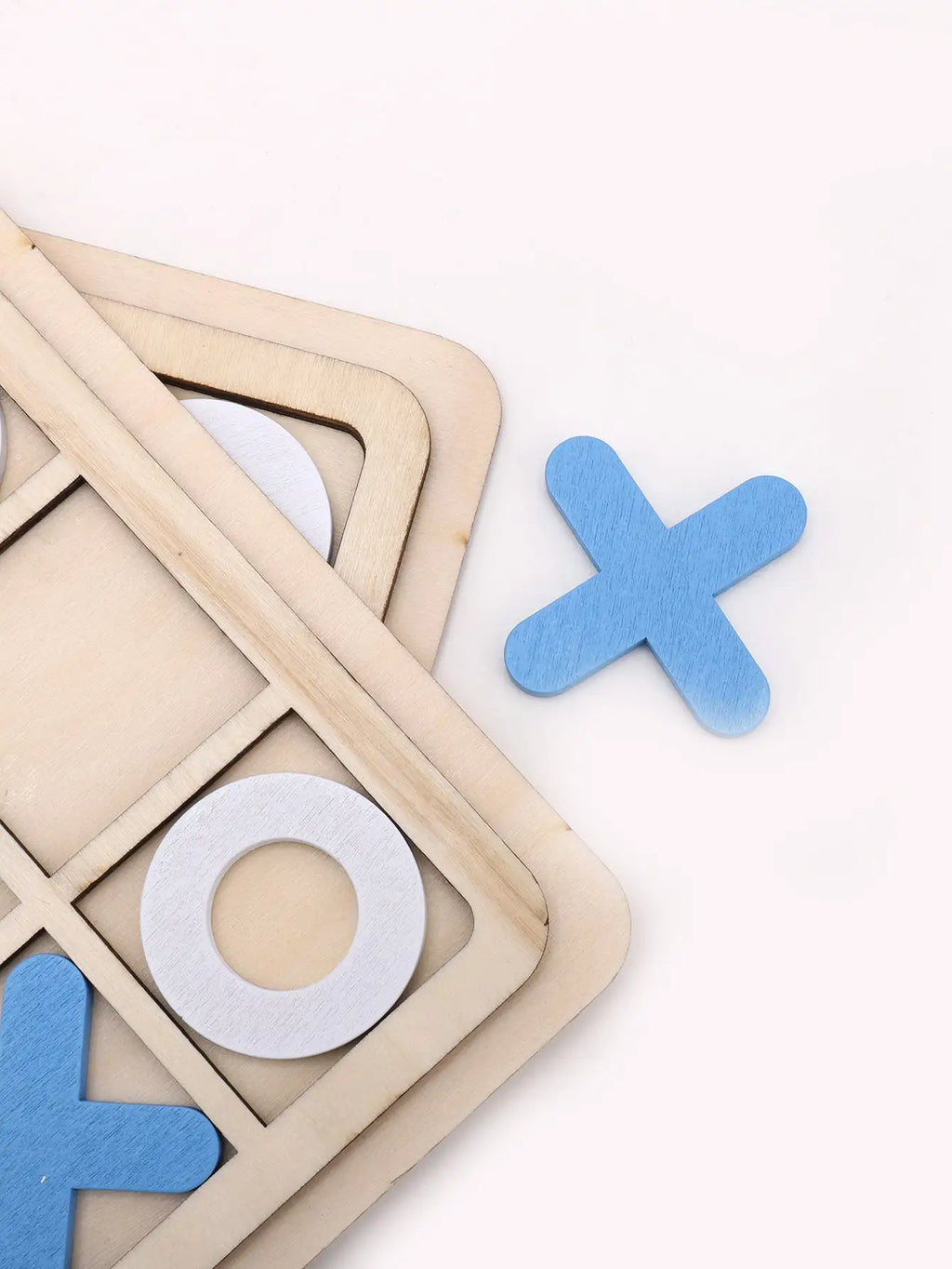 XO Three-in-a-Row Tic-Tac-Toe Wooden Game Set – Casual Battle Puzzle Board Game for Kids