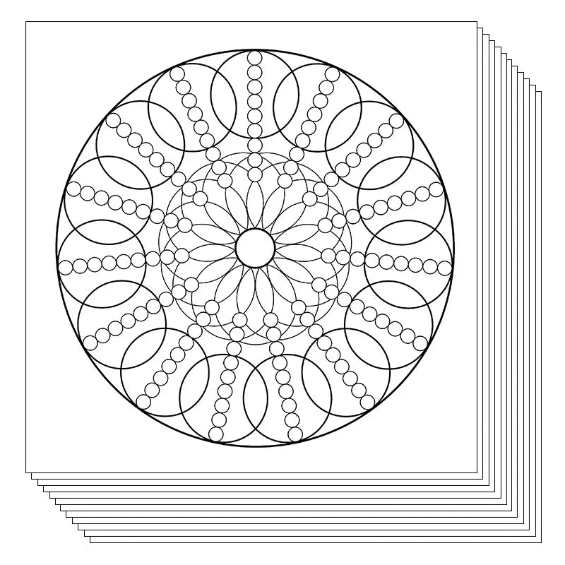 24 Page Mandala Coloring Book for Adults – Stress Relief with Graffiti Art Designs
