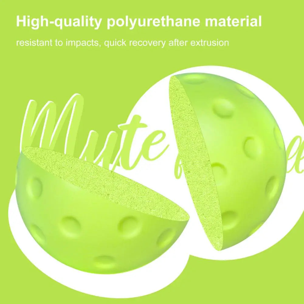 3PCS Silent Indoor Pickleball Balls 74mm for Quiet Warm-Up and Low Noise Practice