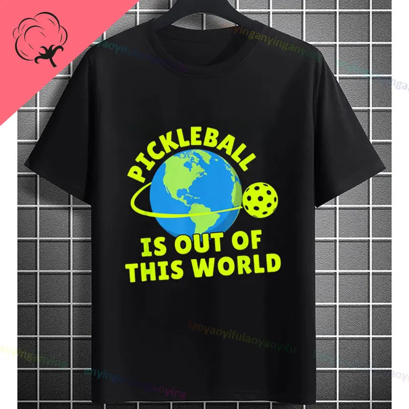 Pickleball Graphic T-Shirt – It Was in Funny Design Casual 100% Cotton Short Sleeve Tee for Sporty Style and Gift
