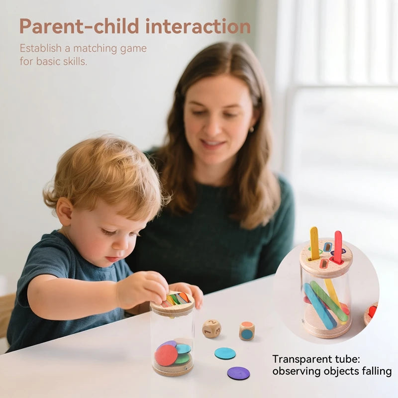 Montessori Silicone Educational Toys for Babies - Cognitive Color Matching Bucket and Sensor Game for Toddlers