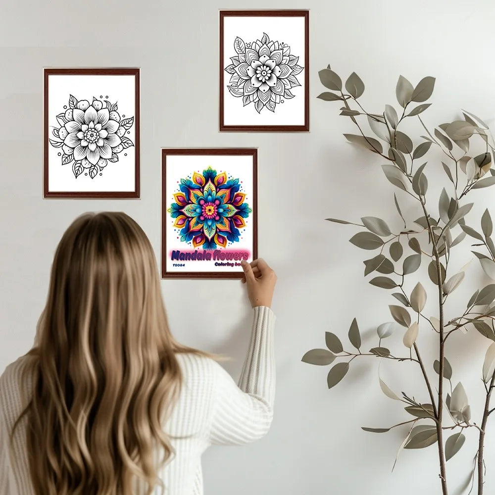 Spiral Coloring Book for Adults - 30 Thick Paper Sheets, 11.2 x 8.3 Inches, Ideal Holiday Gift and Drawing Book