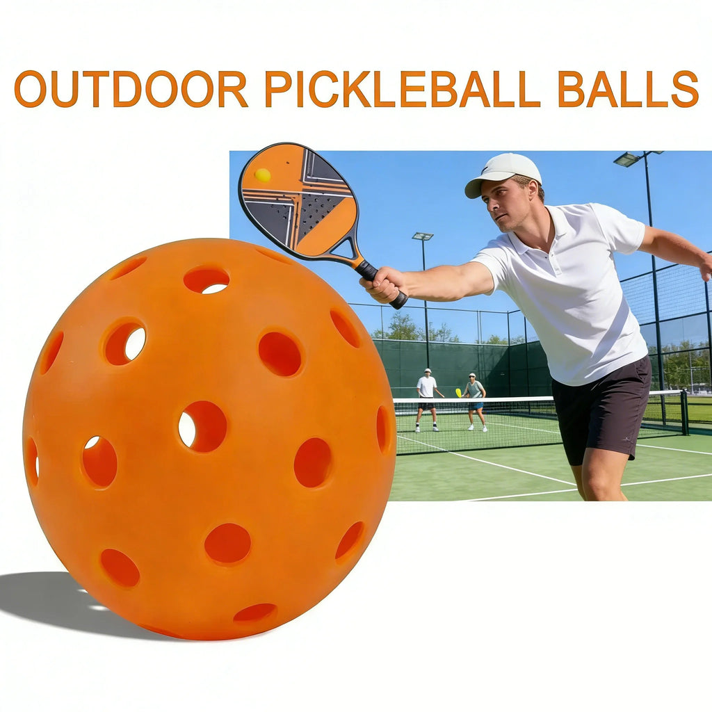 12pcs Durable Outdoor Pickleballs 40 Holes 74MM 26g for Competition - Pack of 12 Pickleball Balls