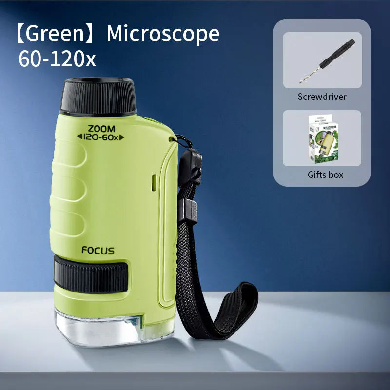 Kids Science Microscope Toy - Educational STEM Learning Kit for Children, Perfect Science Experiment Tool and Birthday Gift for 3 Years and Up