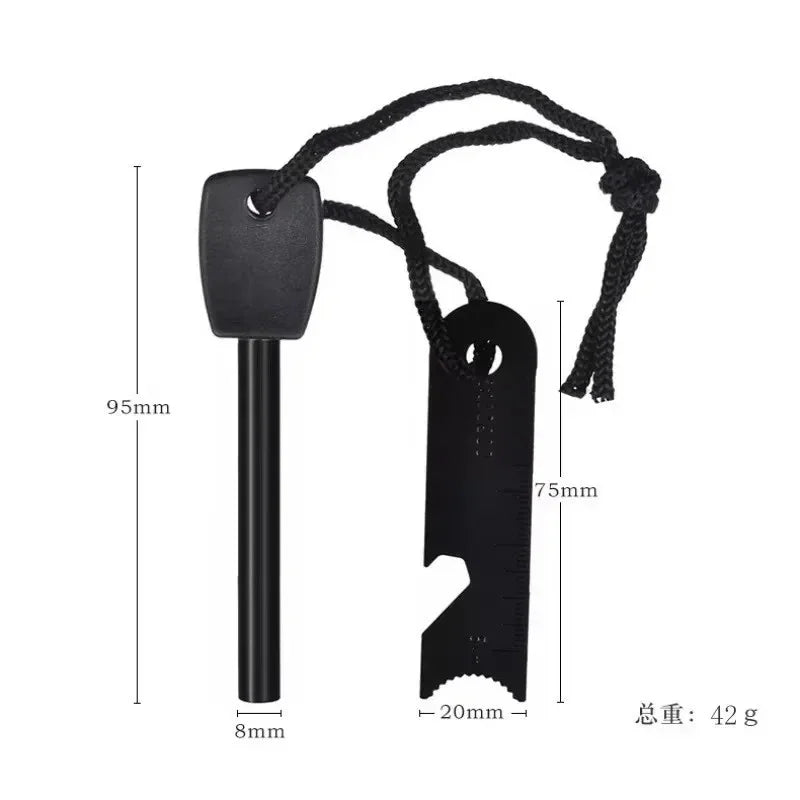 HOT Waterproof Magnesium Stick Flint and Steel Fire Starter Kit for Camping Survival Essential Outdoor Tool