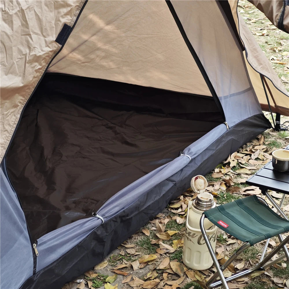 Fireproof Winter Camping Tent for 2 - Waterproof Tunnel Dome Tent with Stove Jack and Snow Skirt for 4 Season Hiking