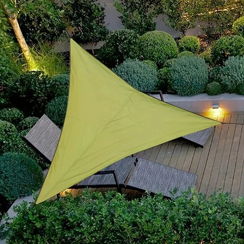 3x3x3M Folding Waterproof Triangle Sun Shade Sail Canopy for Outdoor Activities, Backyard Awning, Camping Tents, and Shade Cloth