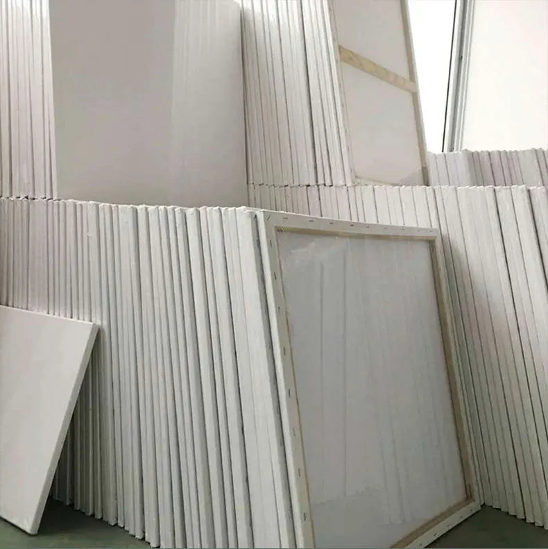 5pcs White Blank Artist Canvas Boards for Oil Painting, Acrylic, Watercolor with Wooden Frame