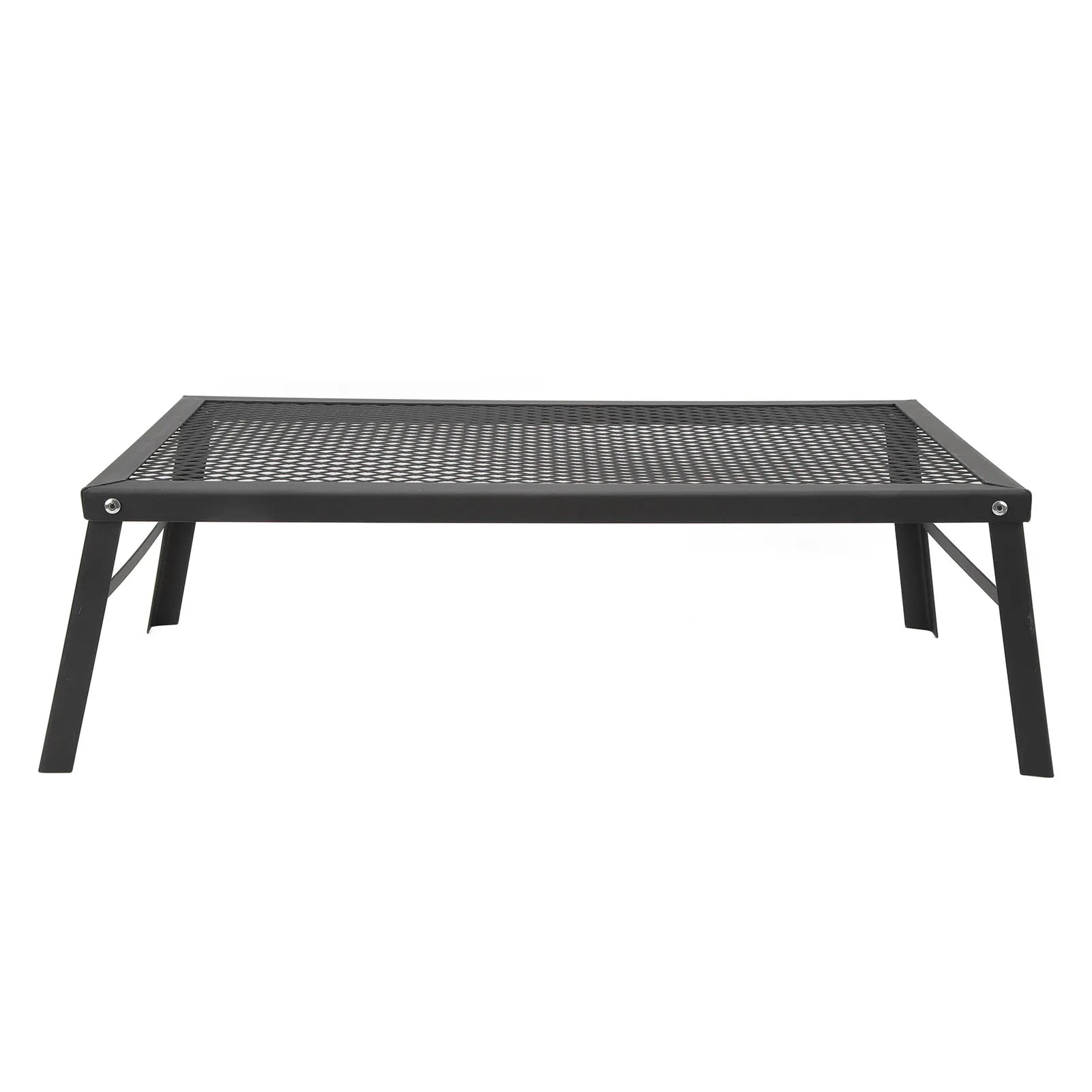 Folding Camp Fire Rack - Heavy Duty Iron Portable Grill for Outdoor Barbecue Cooking