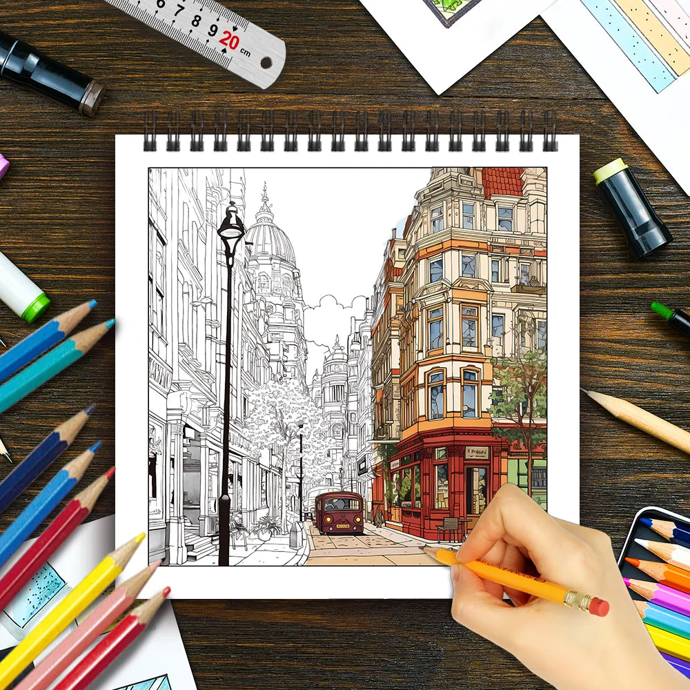 Adult Coloring Book - 30 Sheets Women's Spiral Drawing Book, 8.3x8.3 Inches, Perfect Birthday and Holiday Party Gift
