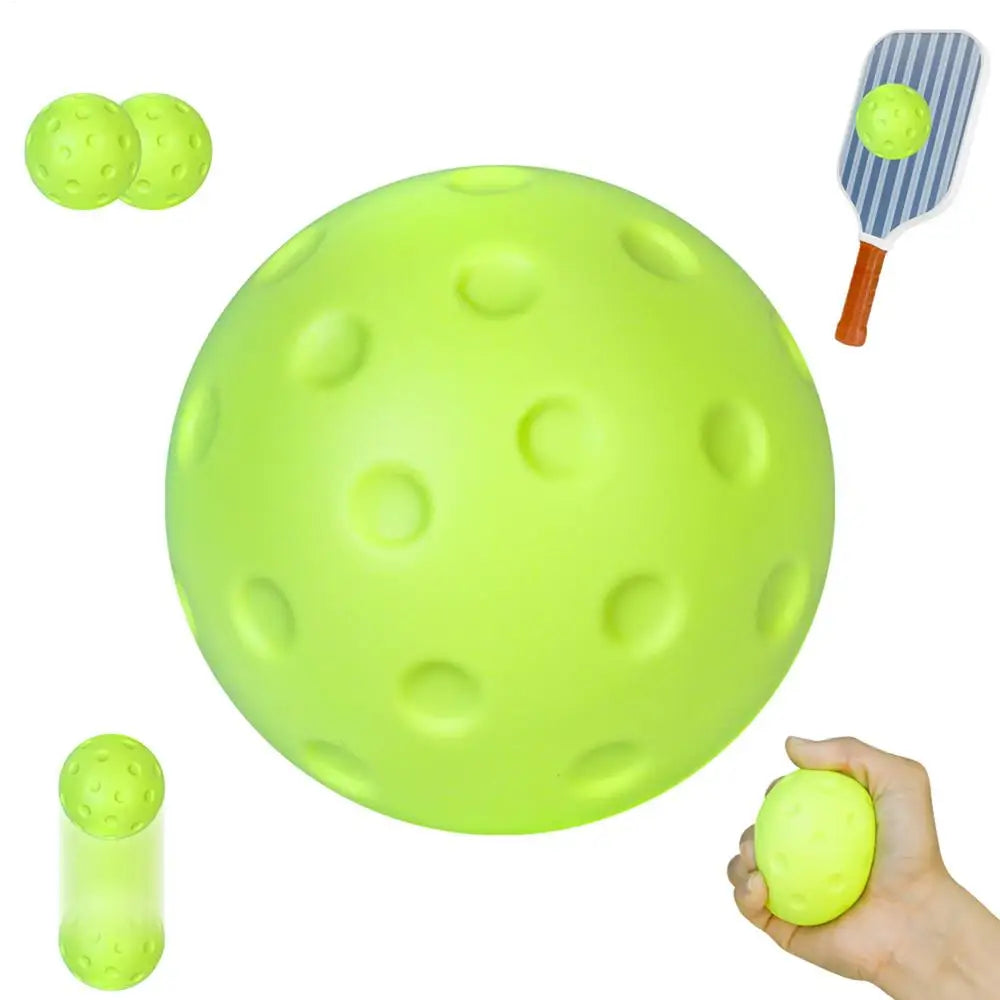 3PCS Silent Indoor Pickleball Balls 74mm for Quiet Warm-Up and Low Noise Practice