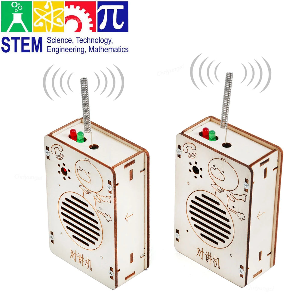 DIY Wireless Walkie Talkie Model Kit - STEM Educational Tool for Kids, Science Project Gift