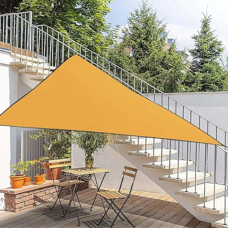 3x3x3M Folding Waterproof Triangle Sun Shade Sail Canopy for Outdoor Activities, Backyard Awning, Camping Tents, and Shade Cloth