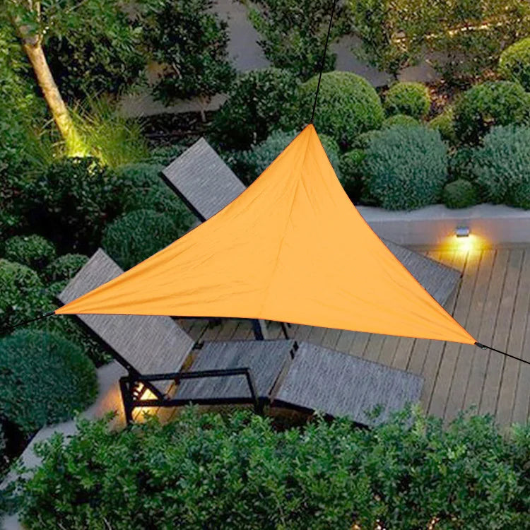 3x3x3M Folding Waterproof Triangle Sun Shade Sail Canopy for Outdoor Activities, Backyard Awning, Camping Tents, and Shade Cloth